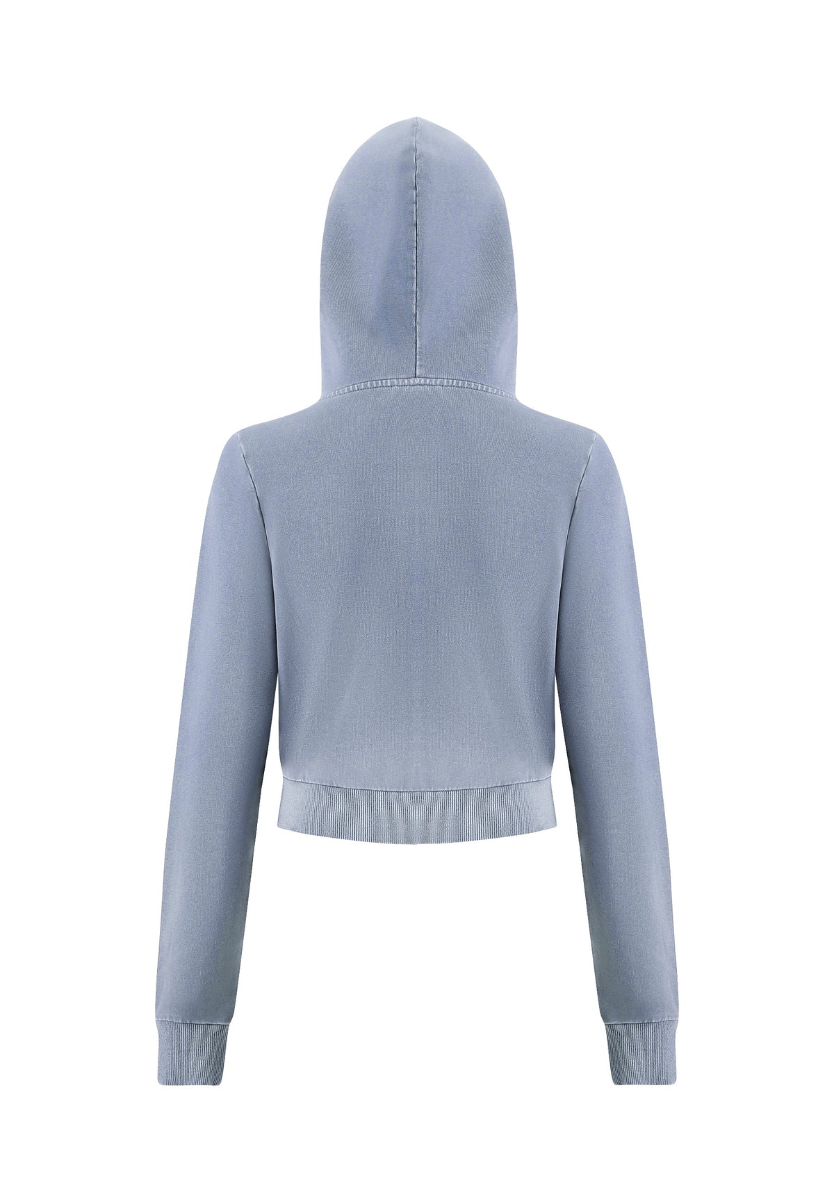 Womens Watchingfly Cropped Zip Thru Hoodie - Blue