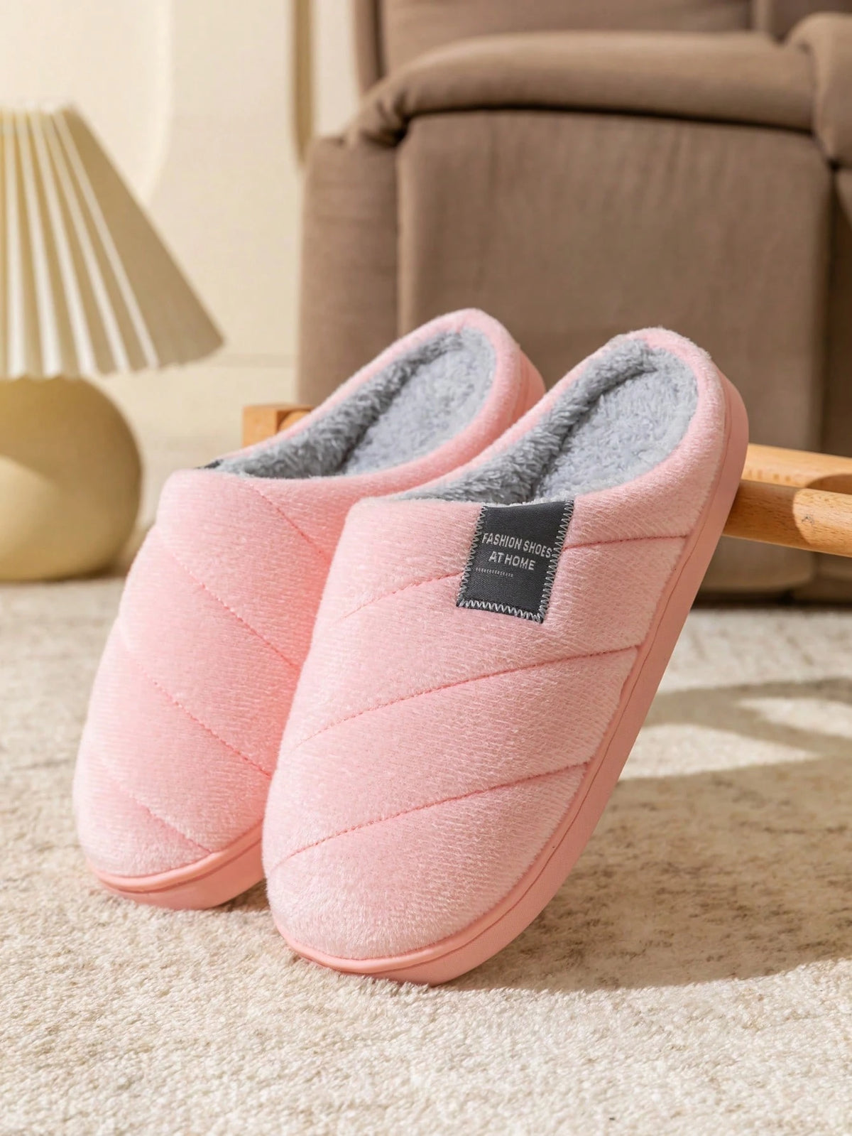 Warm And Comfortable Plush Slippers, Non-Slip Indoor Shoes