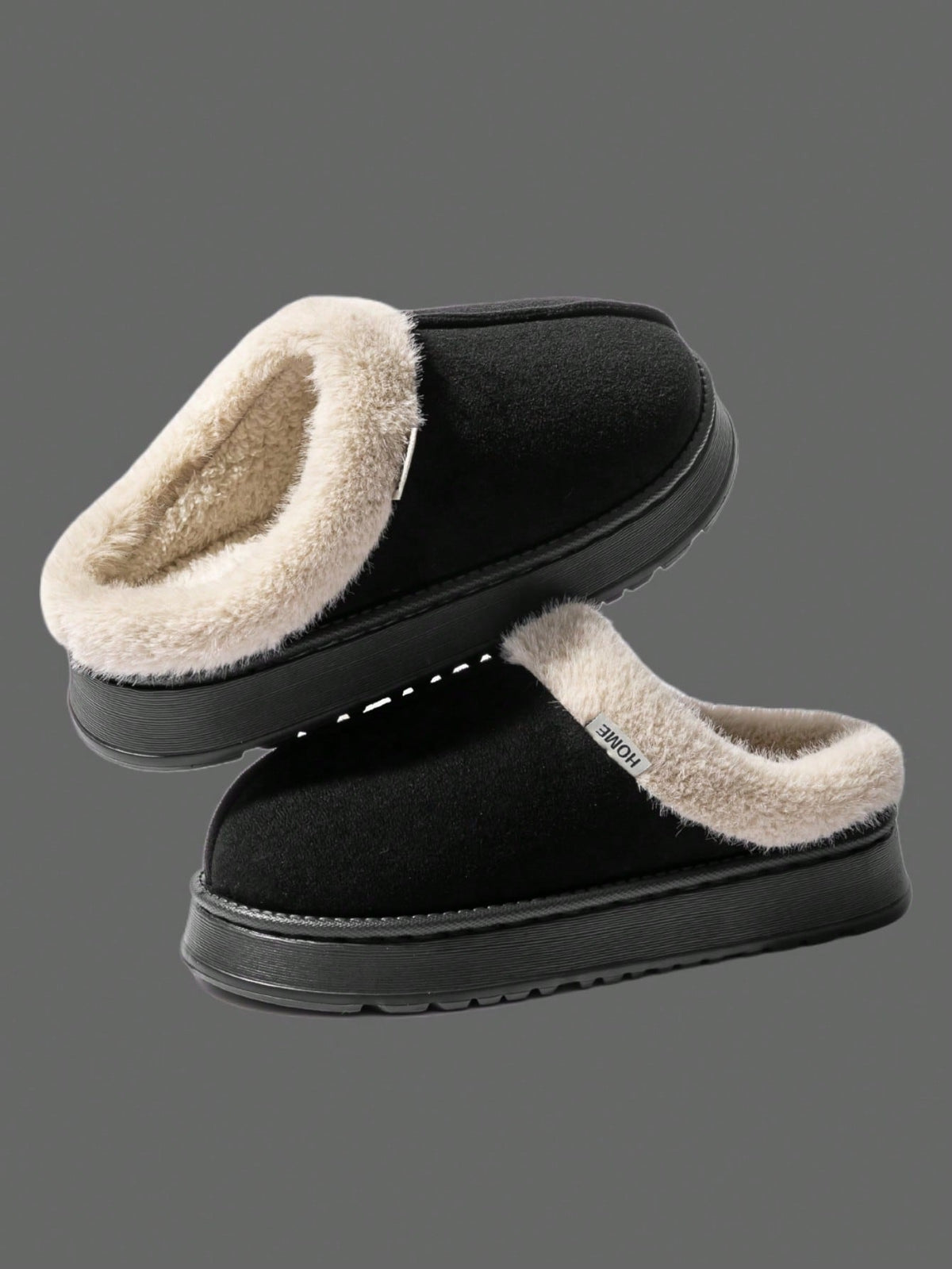 Fashionable & Cozy Men's Coffee Fuzzy Slippers