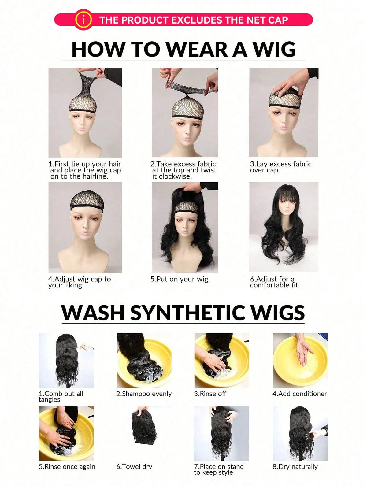 13"X4" 24" Straight Black Color Lace Front Wig For Women - Heat Resistant Synthetic Hair, Pre-Plucked Natural Hairline And Youthful Hair