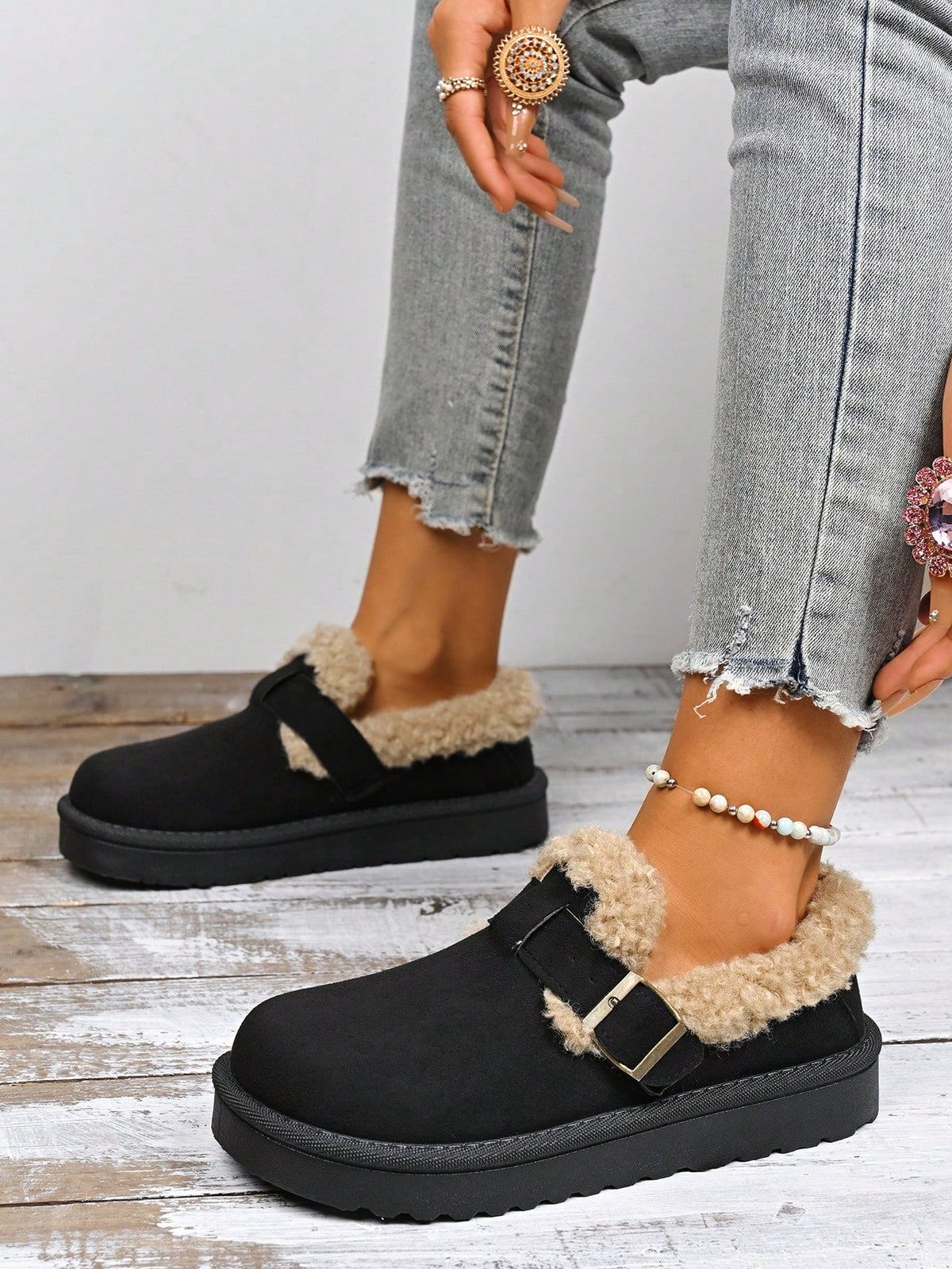 Women's Thick Sole Anti-Slip Snow Boots, Warm And Comfortable Casual Fashion