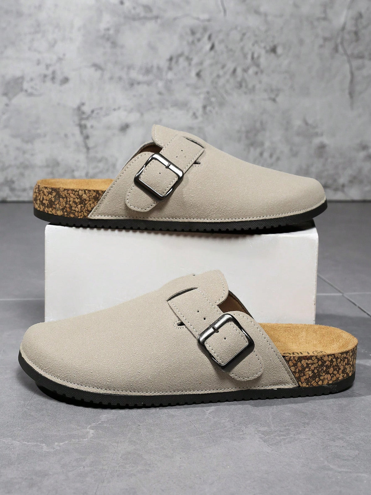 Men's Slip-On Mule Sandals, Soft Wood Casual Slippers