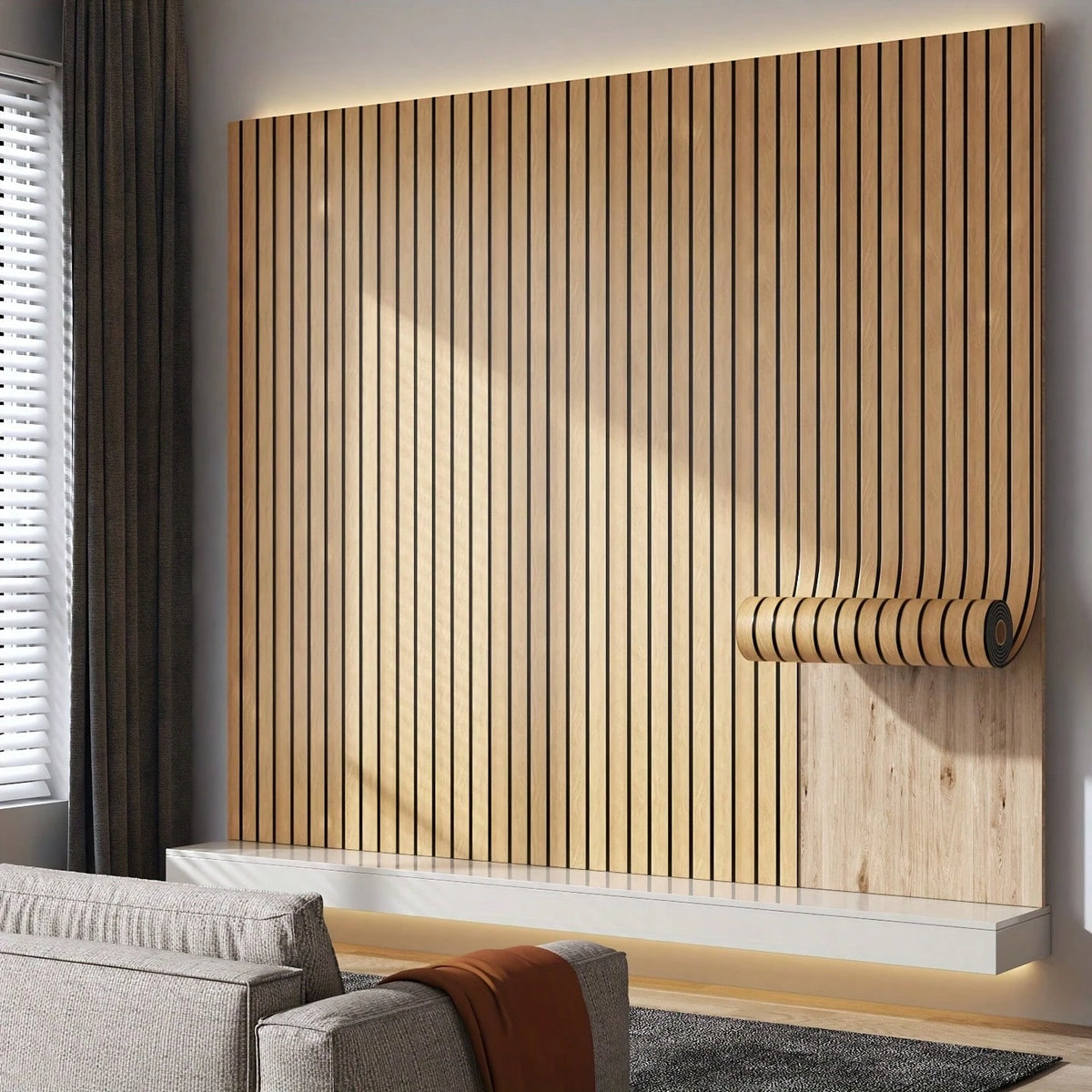 1 Roll 3D Wood Grain Wall Panel, Self-Adhesive Thickened Foam Wallpaper, Waterproof, Home Decor Wall Sticker, Peel And Stick, Easy To Clean And Cut, Suitable For Living Room, Bedroom, Dining Room And Ceiling Renovation