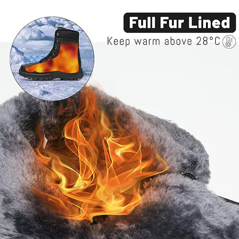 (Limited Time 70% Discount Event) Men's 2024 Winter New Ankle Support Wide Toe Snow Boots Orthopedic Arch Support Warm Anti-puncture Waterproof Non-slip Hiking Boots
