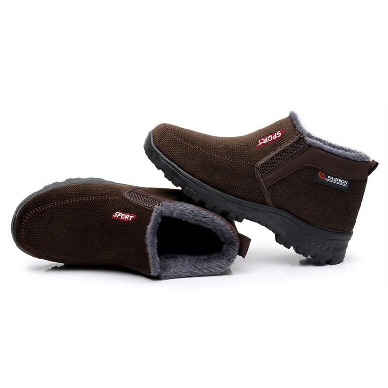 (CLEARANCE SALE 70% OFF)) Men's 2024 Winter New Waterproof And Non-Slip Slip-On Warm Cotton Shoes Correction Ankle Support Wide Toe Arch Support Sports Shoes