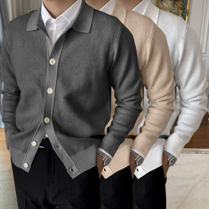 Hot Sale  50% OFFMen's Lapel Knitted Cardigan