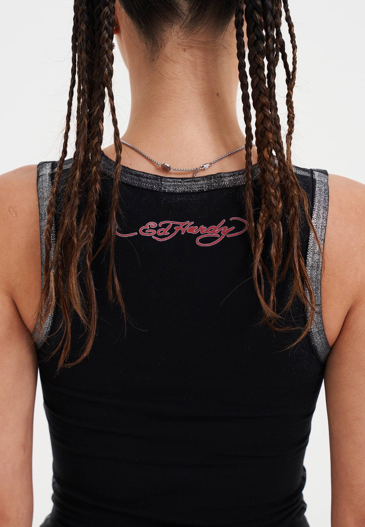Womens Ed Nyc Skull Tour Vest Top - Black