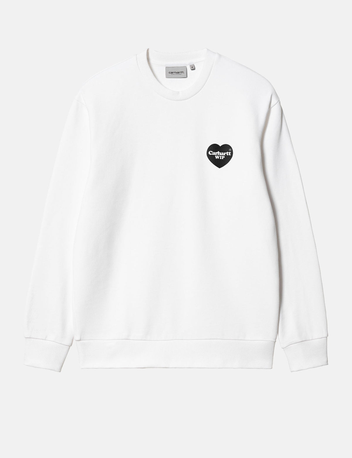 Heart Bandana Sweatshirt (Loose) - White