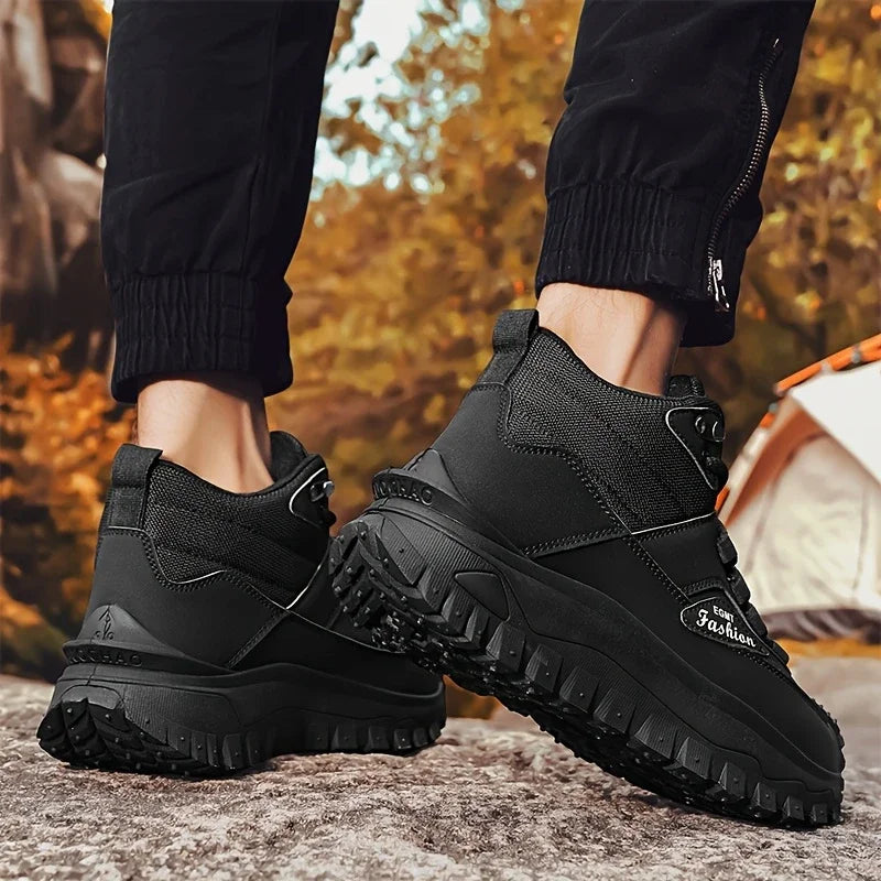 (⏰Limited Time Sale 70% OFF) Men’s Work Hiking Boots – Waterproof, Non-Slip, Puncture and Smash Resistant, Wide Toe, Arch Support – Ideal for Daily Wear and Outdoor Adventures