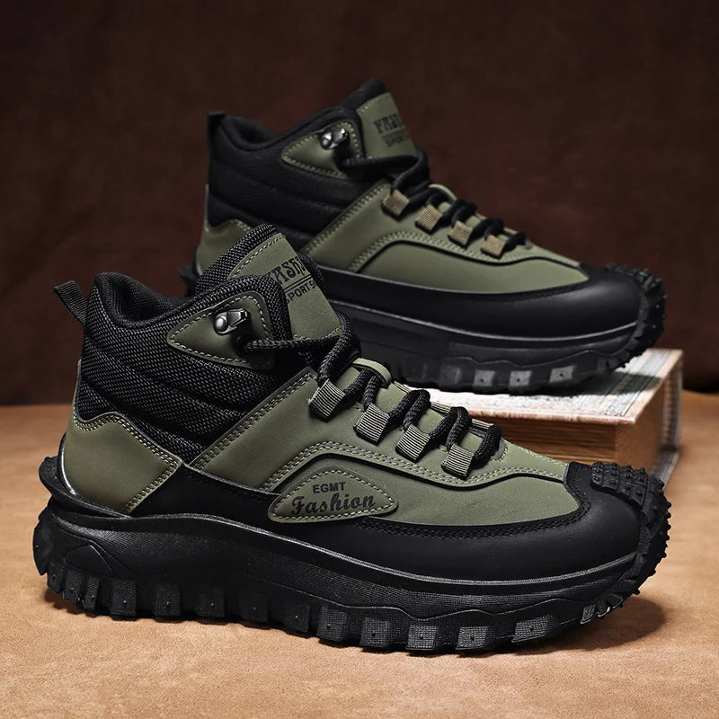 (⏰Limited Time Sale 70% OFF) Men’s Work Hiking Boots – Waterproof, Non-Slip, Puncture and Smash Resistant, Wide Toe, Arch Support – Ideal for Daily Wear and Outdoor Adventures